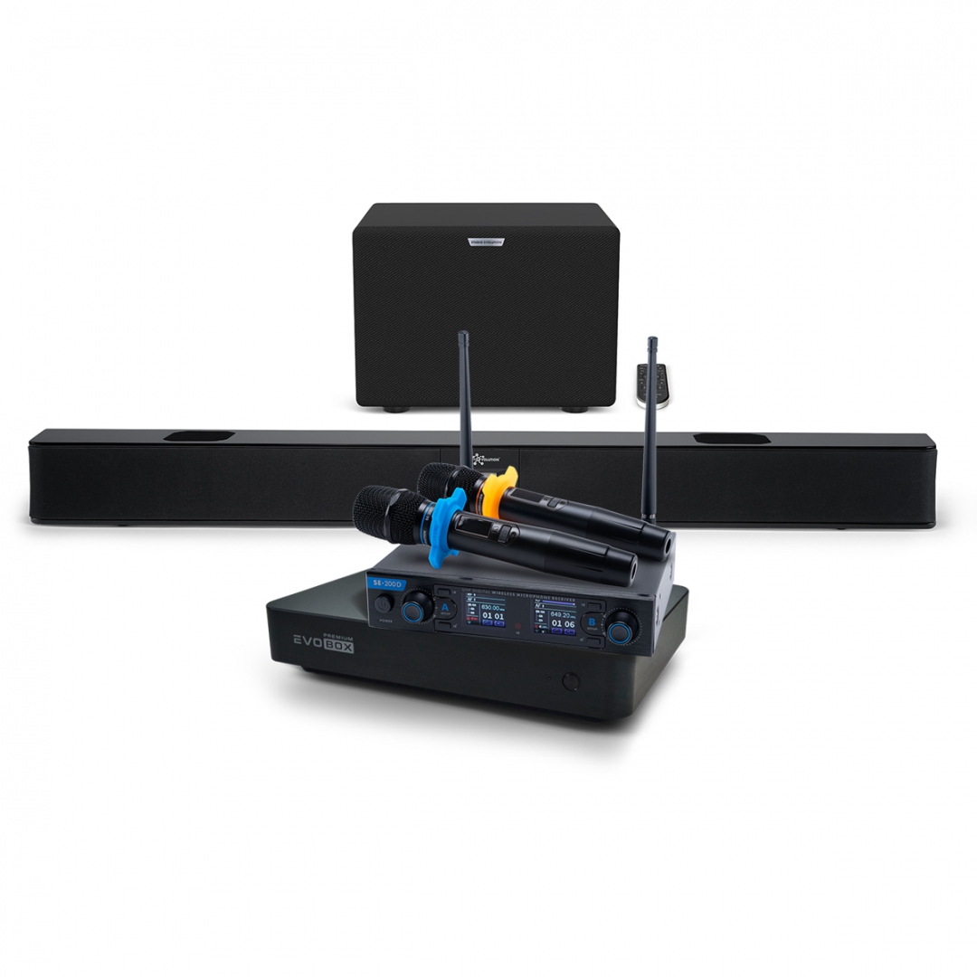Hi-End караоке-система EVOBOX Premium + EvoSoundBar (саундбар с караоке) в Снежинске
