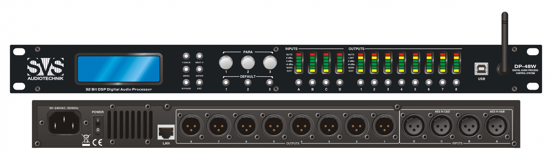 SVS Audiotechnik DP-48W Цифровой процессор: 4 входа 8 выходов в Снежинске